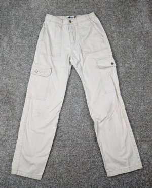 Monet Skateboards Pants Mens XS Off White Cargo Streetwear Skater Utilitarian